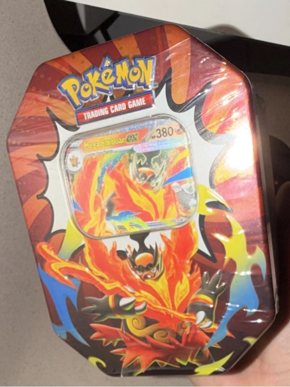 TCG Metal Tin Mega Charizard Vmax - Red/Orange Design